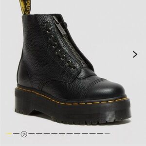 Dr. Martens Black Leather Platform Boots